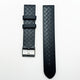 22 MM PVC Texture Watch Band With Black Color Quick Release Regular Size Watch Strap - Universal Jewelers & Watch Tools Inc.
