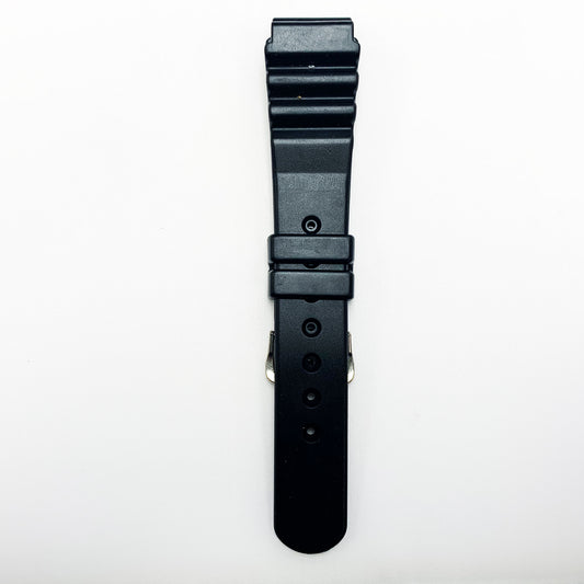 22 MM PVC Zig Zag Style Watch Band Black Color Quick Release Regular Size Watch Strap - Universal Jewelers & Watch Tools Inc.