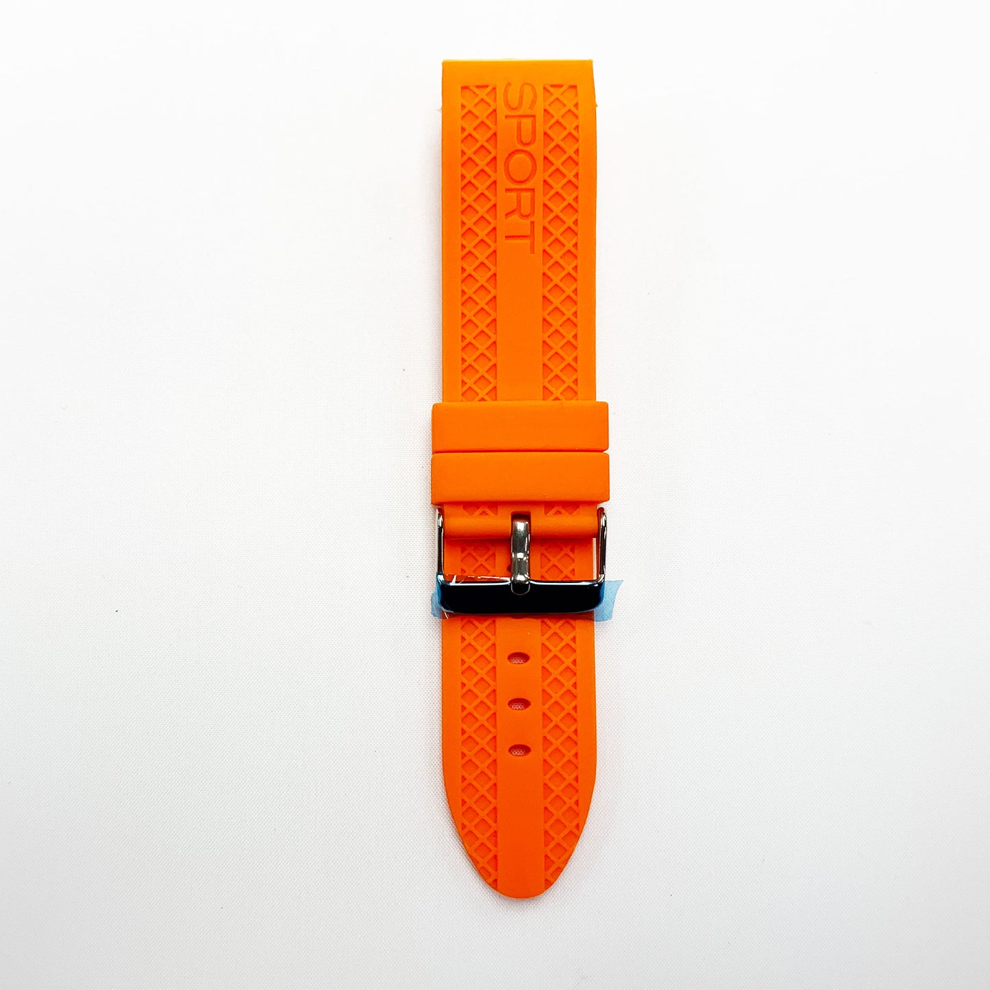 22 MM Silicone Curve Watch Band Orange Color Quick Release Regular Size Watch Strap Steel HR