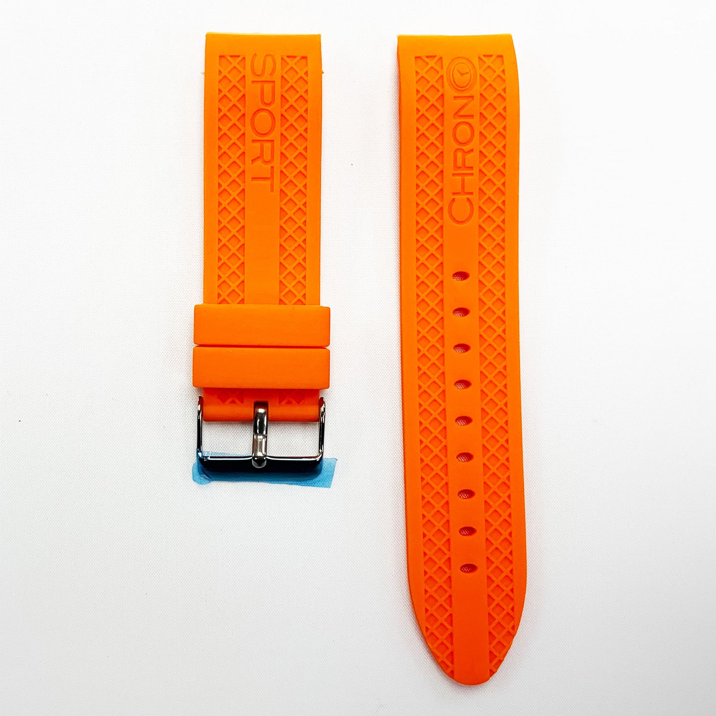 22 MM Silicone Curve Watch Band Orange Color Quick Release Regular Size Watch Strap Steel HR