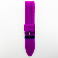 22 MM Silicone Curve Watch Band Purple Color Quick Release Regular Size Watch Strap Steel HR