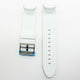 22 MM Silicone Curve Watch Band White Color Quick Release Regular Size Watch Strap Steel HR - Universal Jewelers & Watch Tools Inc.