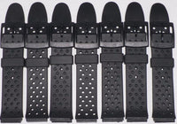 LOT OF 6pcs Watch Bands Black PVC Rubber 20MM - Universal Jewelers & Watch Tools Inc. 