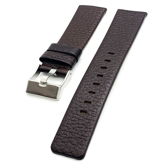 Genuine Leather Watch Band Fits Diesel Watches Black and Brown Watch Band 22 MM to 34 MM