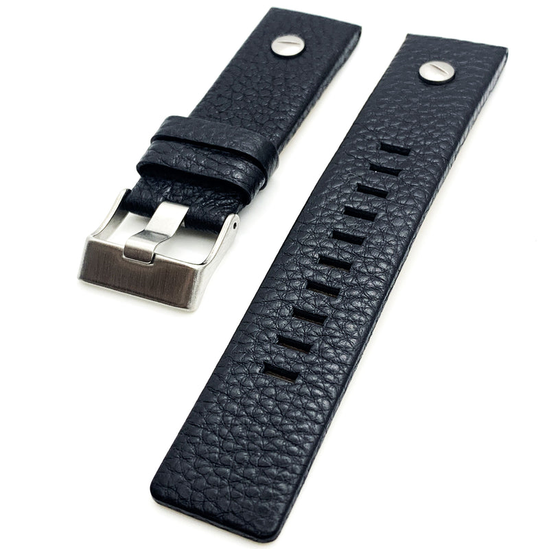 Load image into Gallery viewer, Genuine Leather Watch Band fit Diesel Watches With Screw, Black and Brown Watch Strap Replacement 22 MM to 28 MM
