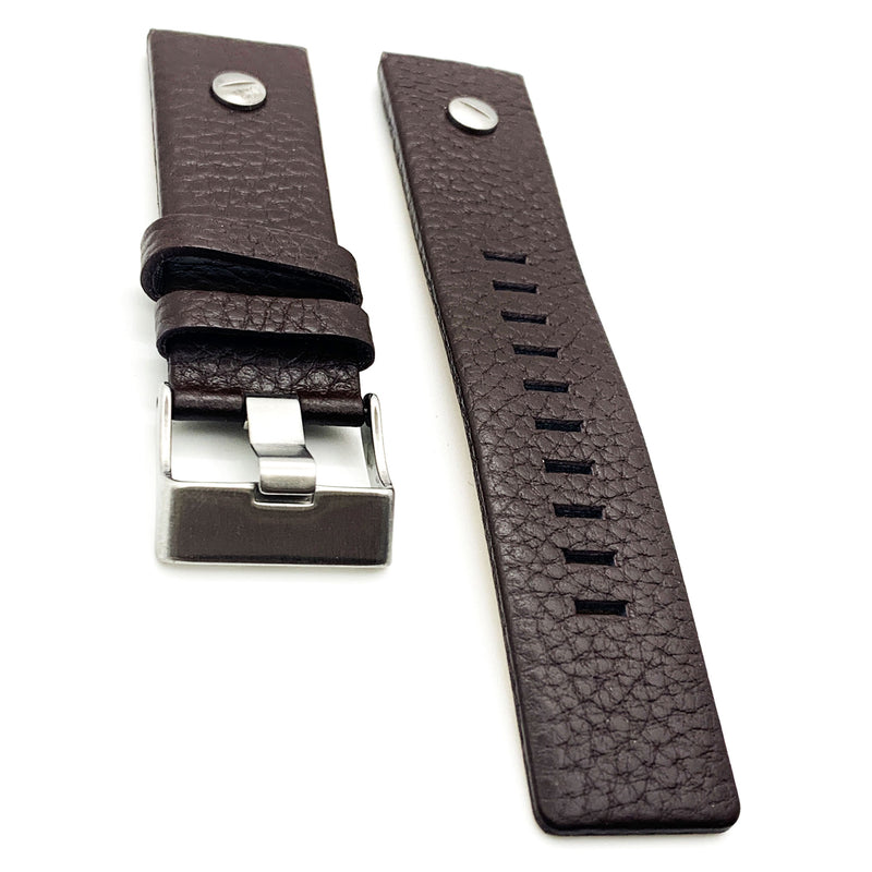 Load image into Gallery viewer, Genuine Leather Watch Band fit Diesel Watches With Screw, Black and Brown Watch Strap Replacement 22 MM to 28 MM
