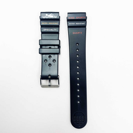22MM PVC Plastic Watch Band Wind Sporty for Casio Timex Seiko Citizen Iron Man Watches - Universal Jewelers & Watch Tools Inc.