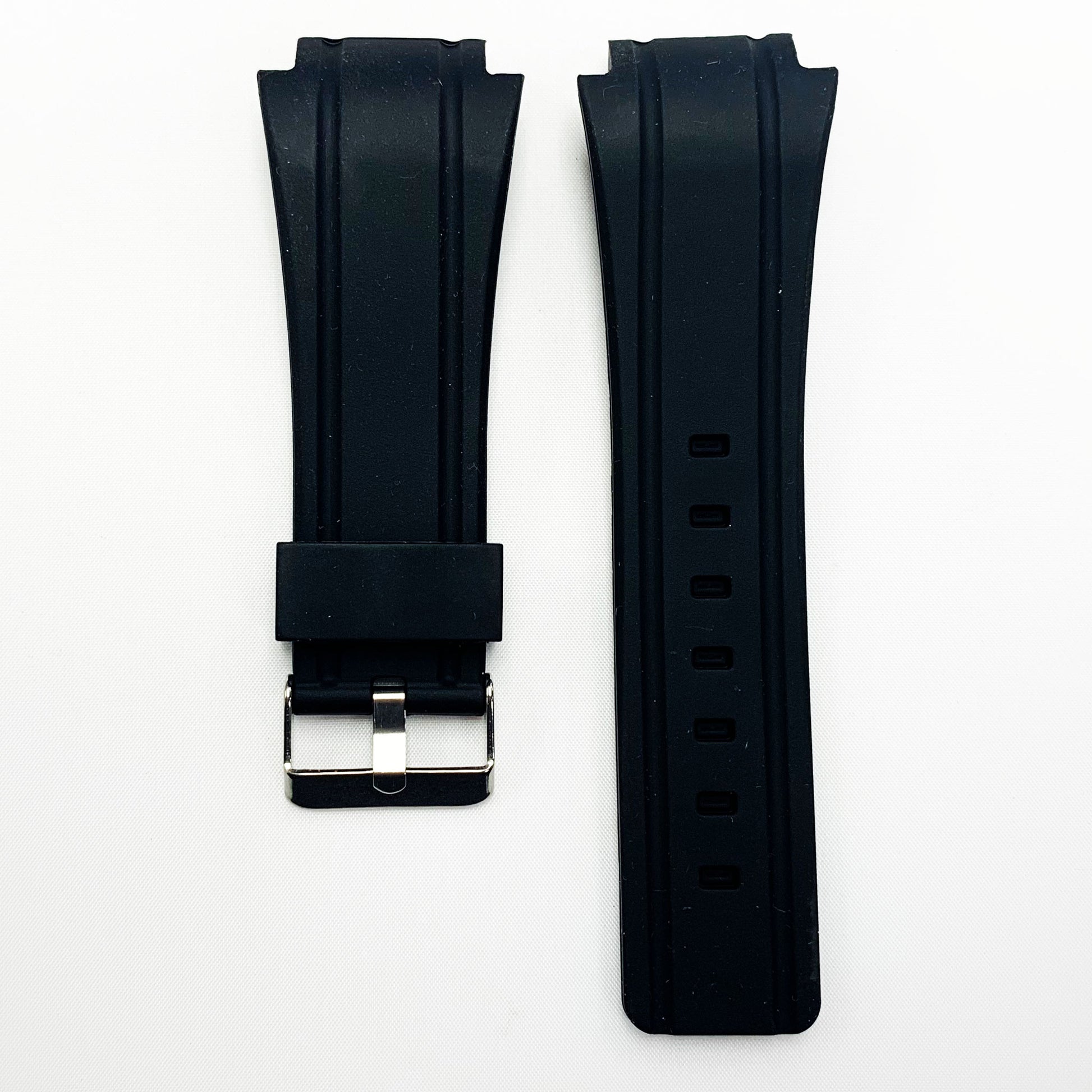 23 MM and 32 MM Silicon Special Fitting Branded Watch Band Black Color Regular Size Watch Strap - Universal Jewelers & Watch Tools Inc.