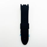 24 MM Silicone Special Double Cut Watch Band Black Color Quick Release Regular Size Watch Strap