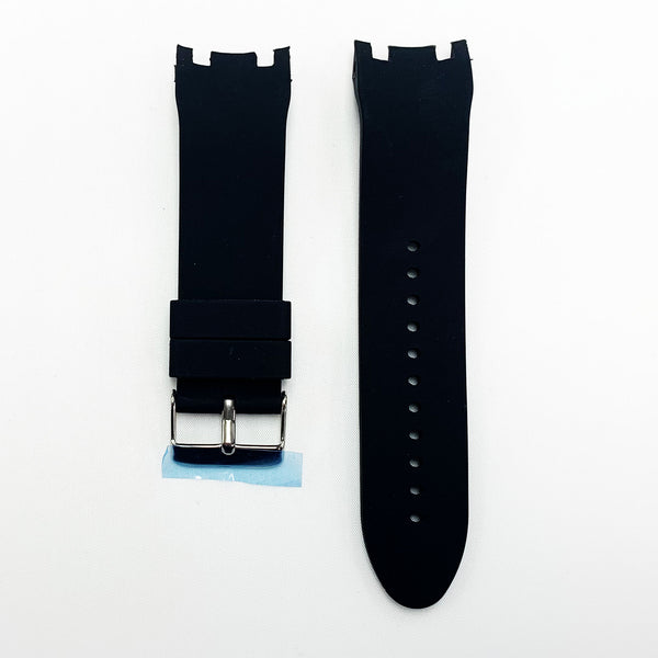 24 MM Silicone Special Double Cut Watch Band Black Color Quick Release Regular Size Watch Strap