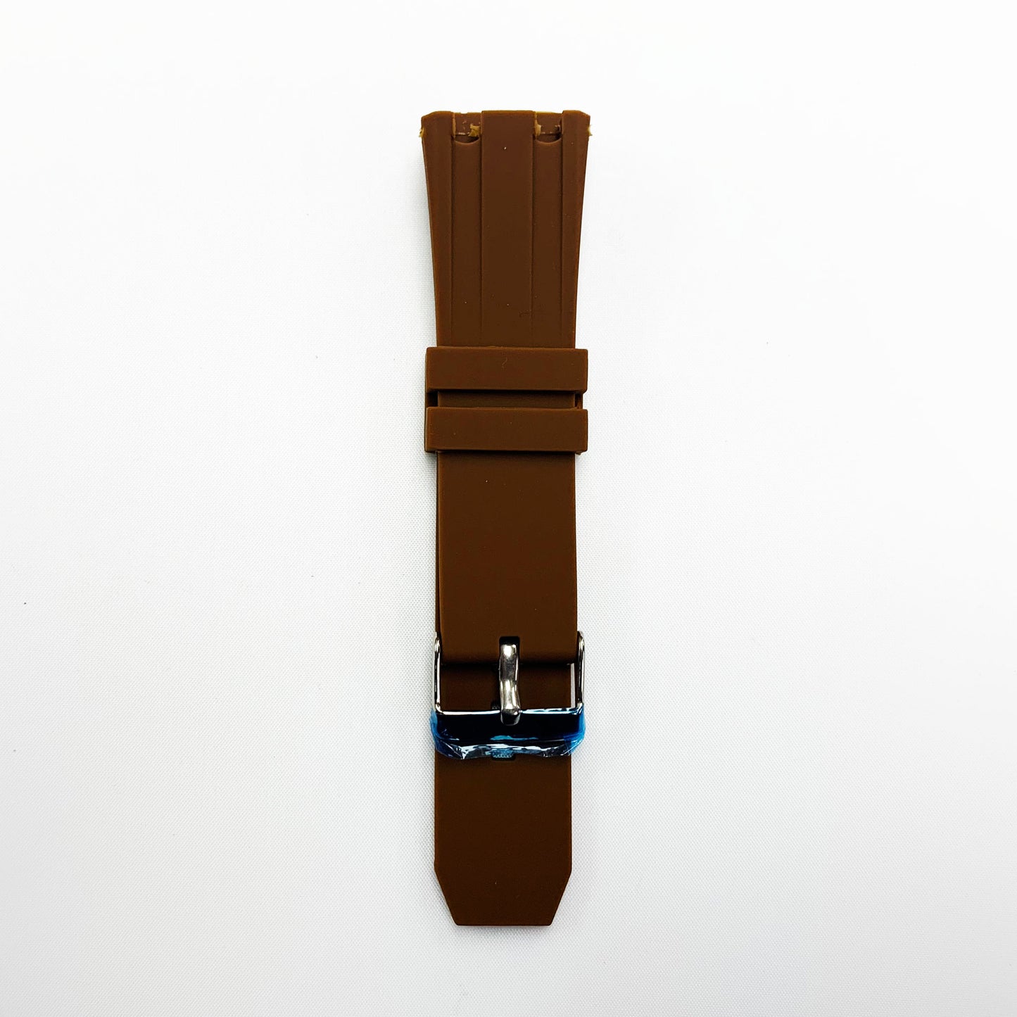 24 MM Silicone Special Double Cut Watch Band Brown Color Quick Release Regular Size Watch Strap - Universal Jewelers & Watch Tools Inc.