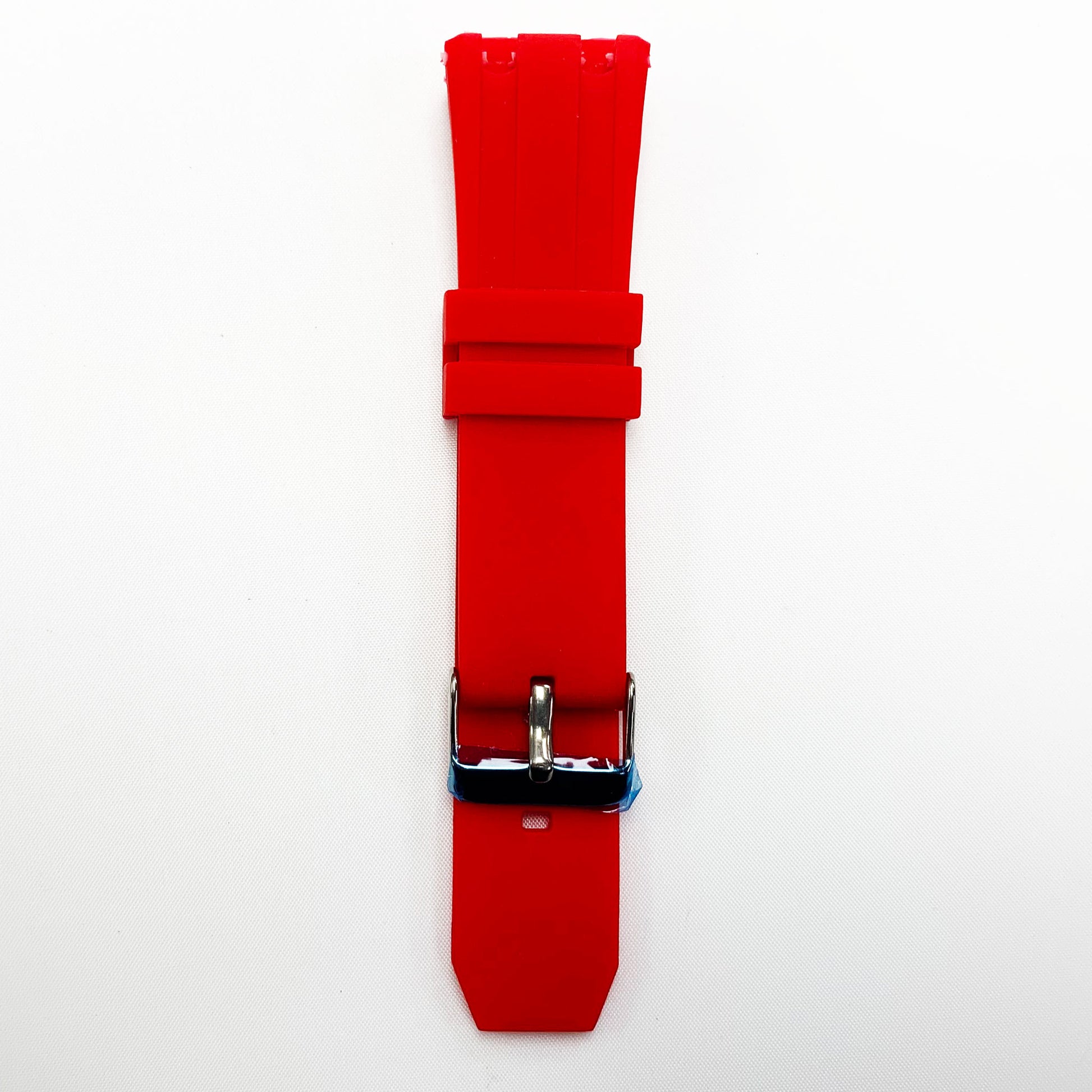 24 MM Silicone Special Double Cut Watch Band Red Color Quick Release Regular Size Watch Strap - Universal Jewelers & Watch Tools Inc.