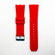 24 MM Silicone Special Double Cut Watch Band Red Color Quick Release Regular Size Watch Strap - Universal Jewelers & Watch Tools Inc.