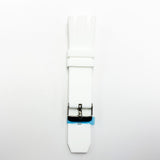 24 MM Silicone Special Double Cut Watch Band White Color Quick Release Regular Size Watch Strap