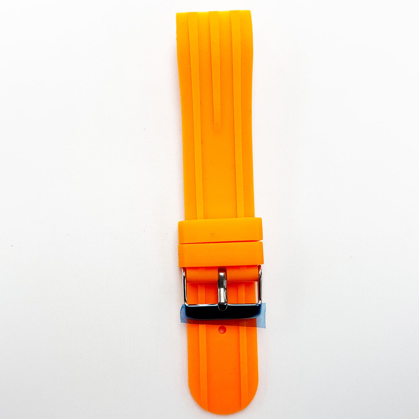 24 MM Special Curve Orange Color Silicone Quick Release Regular Size Watch Strap Steel HR