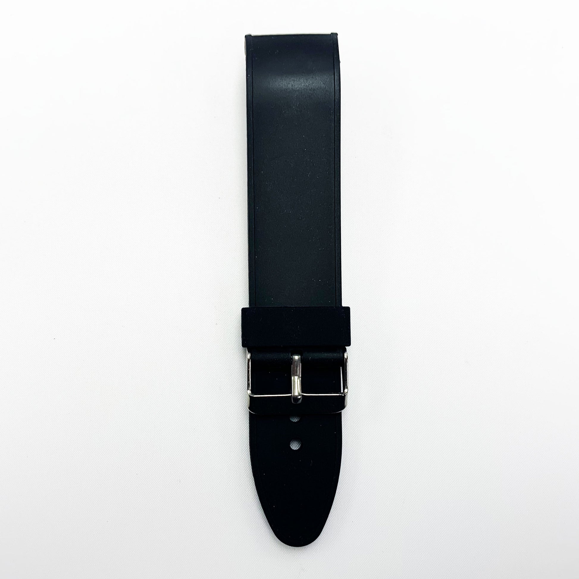 24 MM Special Curve Plain Black Color Silicone Quick Release Regular Size Watch Strap Steel HR - Universal Jewelers & Watch Tools Inc.