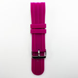 24 MM Special Curve Purple Color Silicone Quick Release Regular Size Watch Strap Steel HR