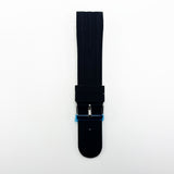 24 MM Special Curve Style Black Color Silicone Quick Release Regular Size Watch Strap Steel HR
