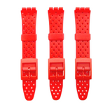Swatch Replacement Plastic PVC Watch Band Flat with Holes without Pins 17mm