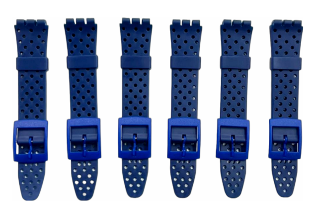 Load image into Gallery viewer, Swatch Replacement Plastic PVC Watch Band Strap with Holes without Pins 17mm
