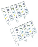 Plastic PVC Watch Band Transparent Art Design Swatch Replacement with Pins 17mm