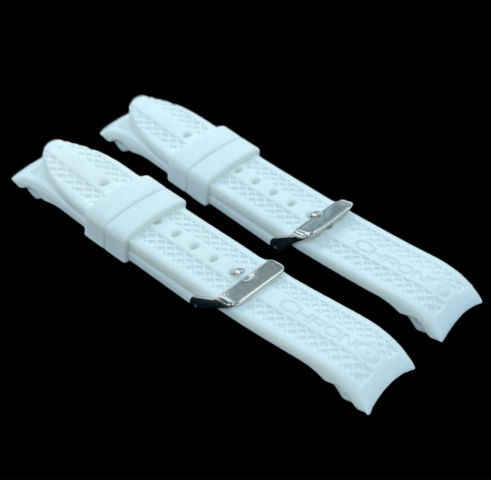 CURVED END RUGGED TEXTURED SOFT RUBBER SILICONE SPORT WATCH BAND 22MM - Universal Jewelers & Watch Tools Inc.
