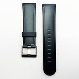 30 mm pvc wide prong watch band black color quick release regular size sieko citizen watch strap also in 1