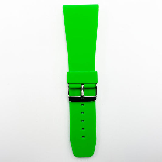 30 MM Silicone Special Watch Band Green Color Quick Release Regular Size Big Watch Strap - Universal Jewelers & Watch Tools Inc.