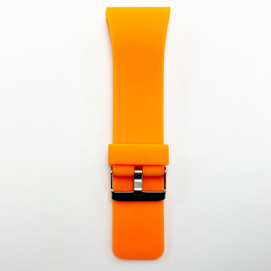 30 MM Silicone Special Watch Band Orange Color Quick Release Regular Size Big Watch Strap