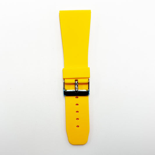 30 MM Silicone Special Watch Band Yellow Color Quick Release Regular Size Big Watch Strap - Universal Jewelers & Watch Tools Inc.