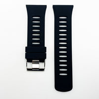 30 MM Silicone Wide Prong Watch Band Black Color Quick Release Regular Size Big Watch Strap