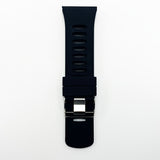 30 MM Silicone Wide Prong Watch Band Black Color Quick Release Regular Size Big Watch Strap