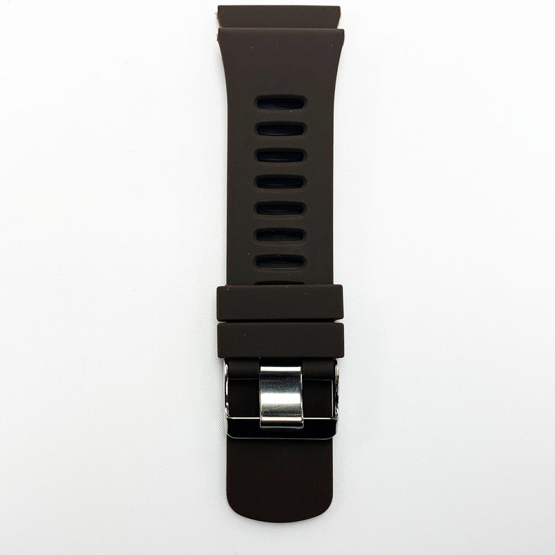 Load image into Gallery viewer, 30 MM Silicone Wide Prong Watch Band Brown Color Quick Release Regular Size Big Watch Strap
