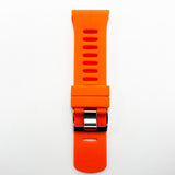 30 MM Silicone Wide Prong Watch Band Orange Color Quick Release Regular Size Big Watch Strap