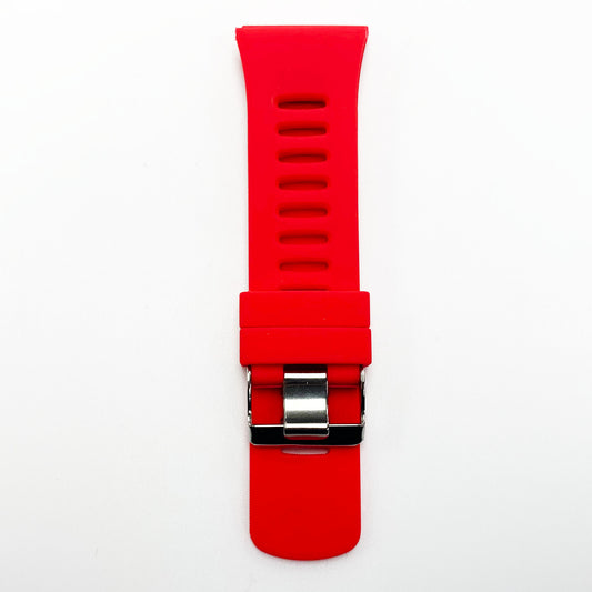 30 MM Silicone Wide Prong Watch Band Red Color Quick Release Regular Size Big Watch Strap - Universal Jewelers & Watch Tools Inc.