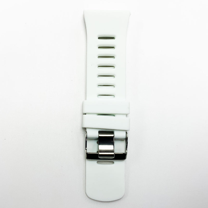 Load image into Gallery viewer, 30 MM Silicone Wide Prong Watch Band White Color Quick Release Regular Size Big Watch Strap
