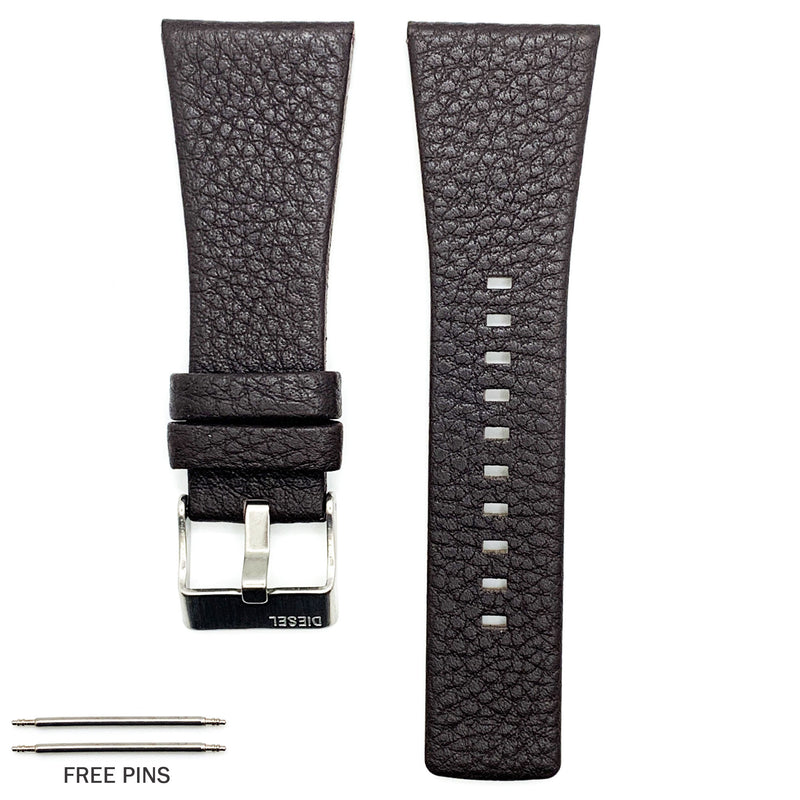 Load image into Gallery viewer, Genuine Leather Watch Band Fits Diesel Watches Black and Brown Watch Band 22 MM to 34 MM
