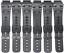 LOT OF 6PCS.PVC PLASTIC WATCH BANDS BLACK FIT G.SHOCK 20MM SPECIAL FITTING - Universal Jewelers & Watch Tools Inc. 