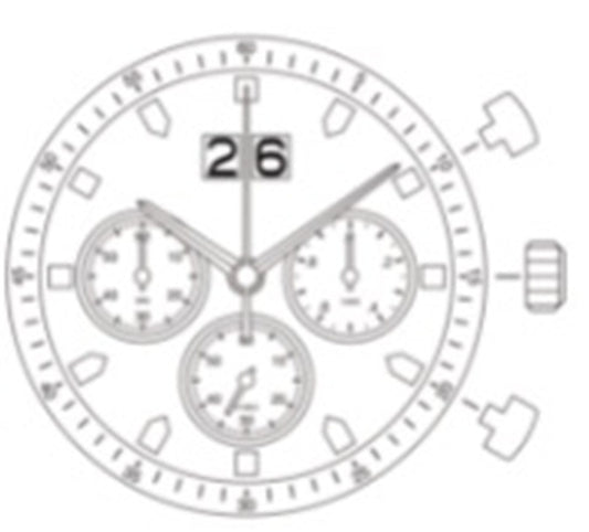 6S50 - Miyota - Citizen Watch Movement Made in Japan - Universal Jewelers & Watch Tools Inc.