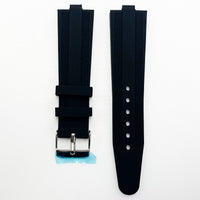 7 MM and 22 MM Silicone Special Fitting Branded Watch Band Black Color Regular Size Watch Strap