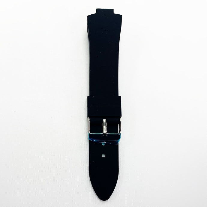 7 MM and 22 MM Silicone Special Fitting Branded Watch Band Black Color Regular Size Watch Strap
