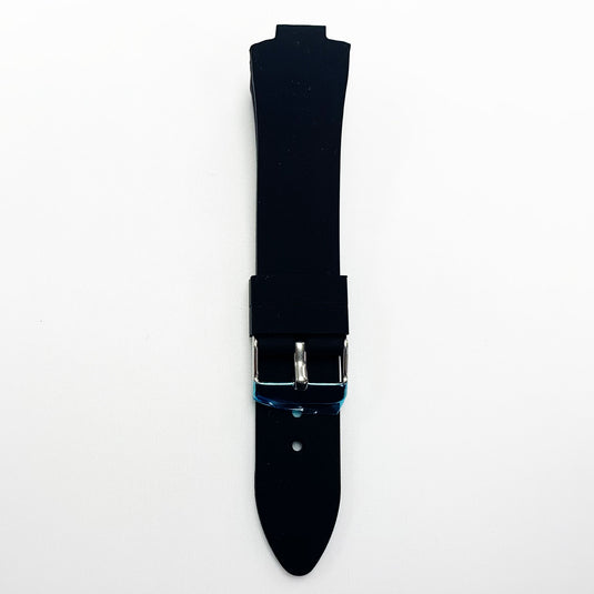 7 MM and 22 MM Silicone Special Fitting Branded Watch Band Black Color Regular Size Watch Strap