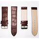Genuine Italian Leather Alligator Style, Brown Color Flat Watch Band, 22MM and 24MM, Regular Size, Stainless Steel Golden Buckle - Universal Jewelers & Watch Tools Inc. 