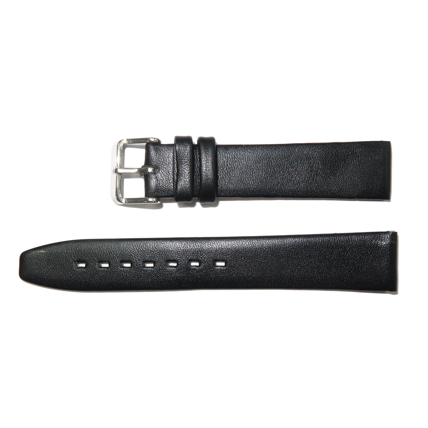 Genuine Leather Watch Band 8-24mm Flat Classic Plain Grain Black Brown Light Brown Tan Light Tan Light Green - Universal Jewelers & Watch Tools Inc. 