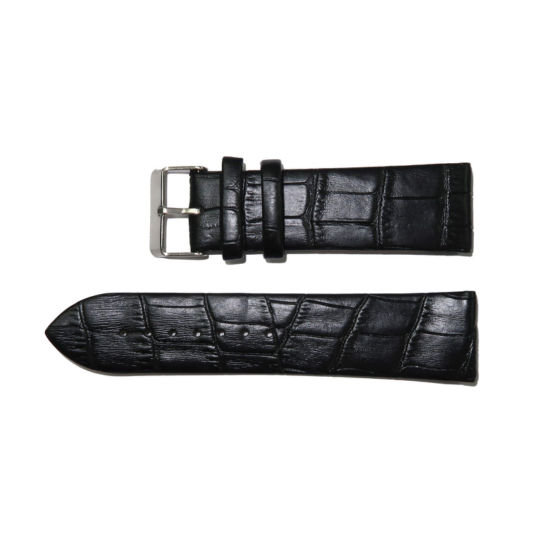 Load image into Gallery viewer, Genuine Leather Watch Band 12-24mm Flat Alligator Grain Black Brown Blue Red Yellow - Universal Jewelers &amp; Watch Tools Inc. 
