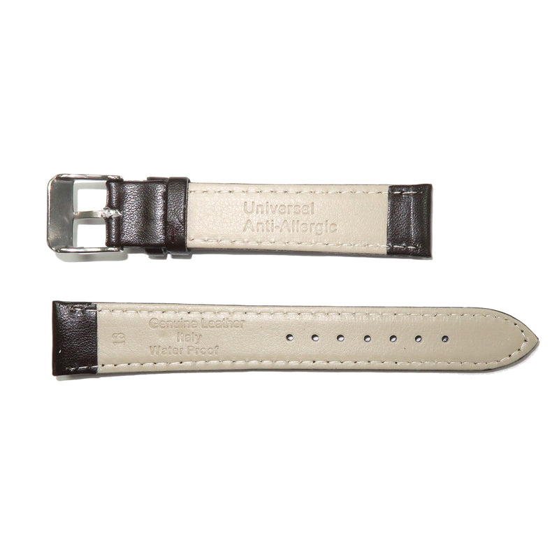 Load image into Gallery viewer, Genuine Leather Watch Band 12-30mm Padded Classic Plain Grain Stitched Black Brown - Universal Jewelers &amp; Watch Tools Inc. 
