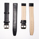 Genuine Leather Watch Band, Plain Black, Non Stitches, 18MM , Regular and XL Size, Stainless Steel Golden Buckle - Universal Jewelers & Watch Tools Inc. 
