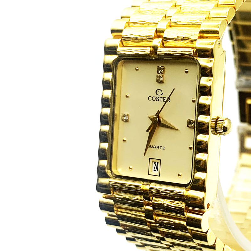 Load image into Gallery viewer, Coster Gold Color Men&#39;s Swiss Watch
