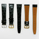 Crocodile Watch Grain Strap For Men 18 MM and 20 MM Band Black Color, Regular Size, Watch Band Replacement