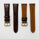 Crocodile Watch Grain Strap For Men 22 MM Band, Brown Color, Regular Size, Watch Band Replacement - Universal Jewelers & Watch Tools Inc.